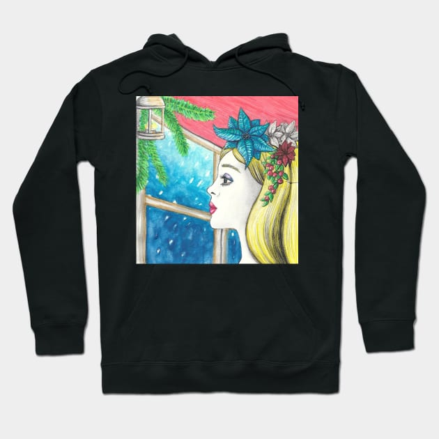 Waiting Christmas with Hope Hoodie by FairytalesInBlk